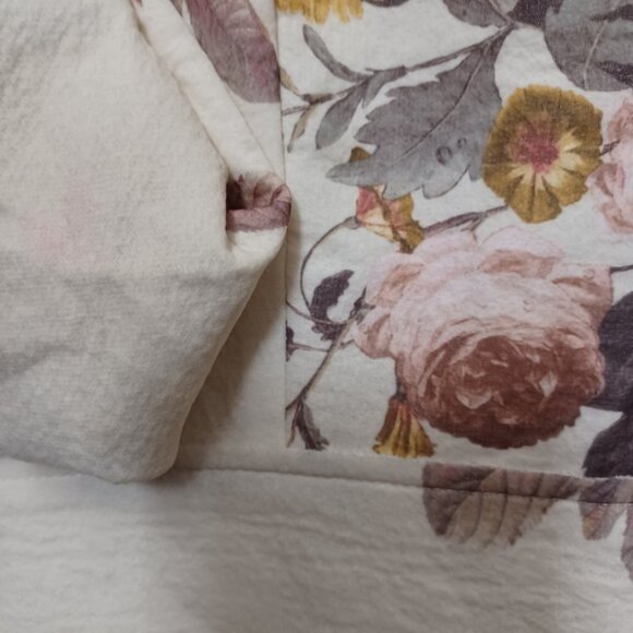 ZARA LONG SLEEVE COTTON BLEND FLORAL DRESS - Picture 9 of 15